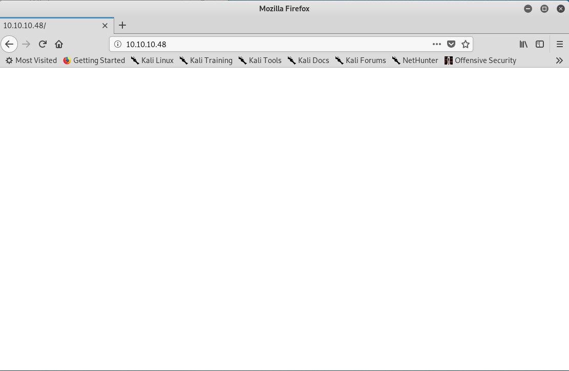 blank homepage